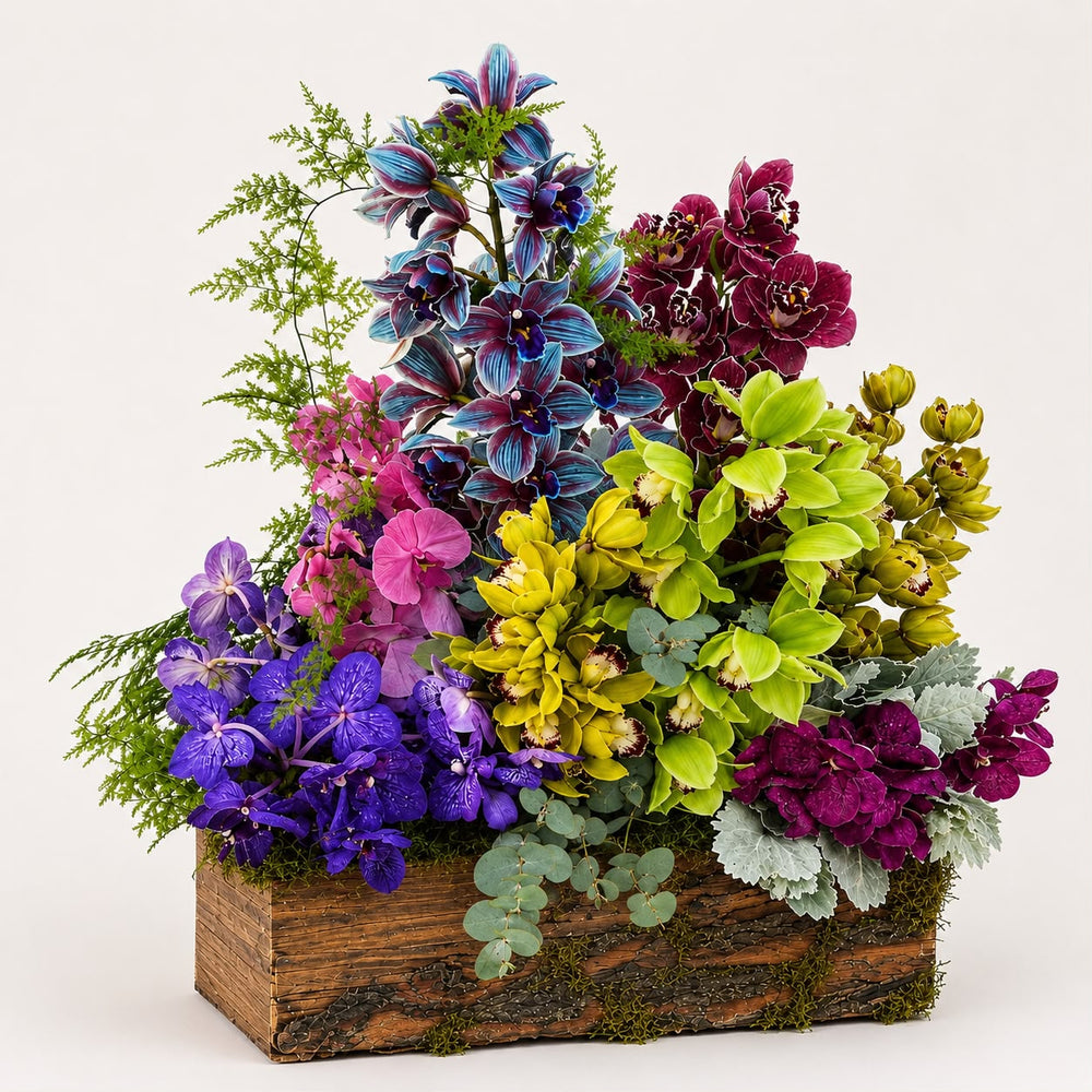 Kütükte Simbidyum ve Vanda Orkide Bahçesi