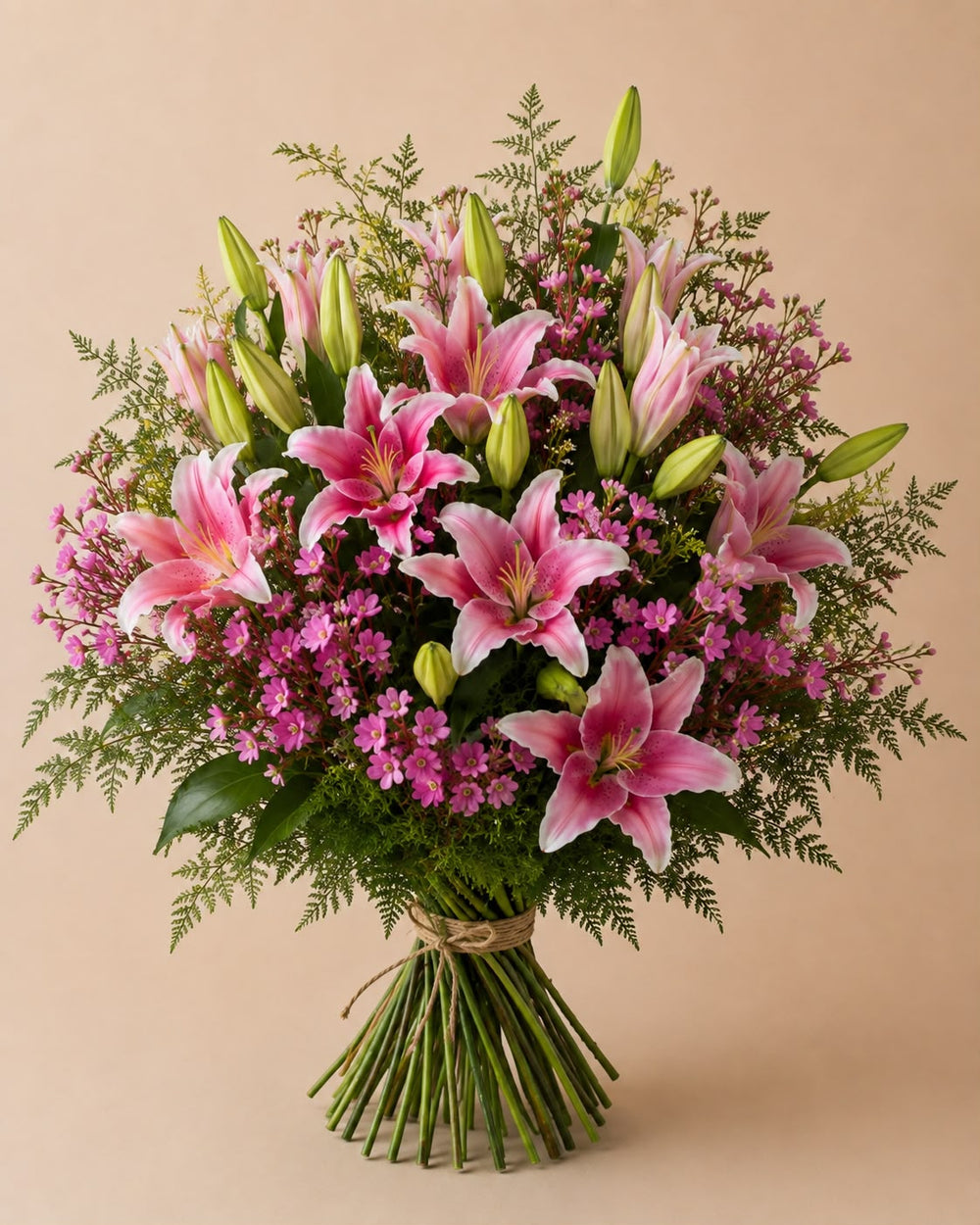 Pembe Lilyum Buketi - Standart