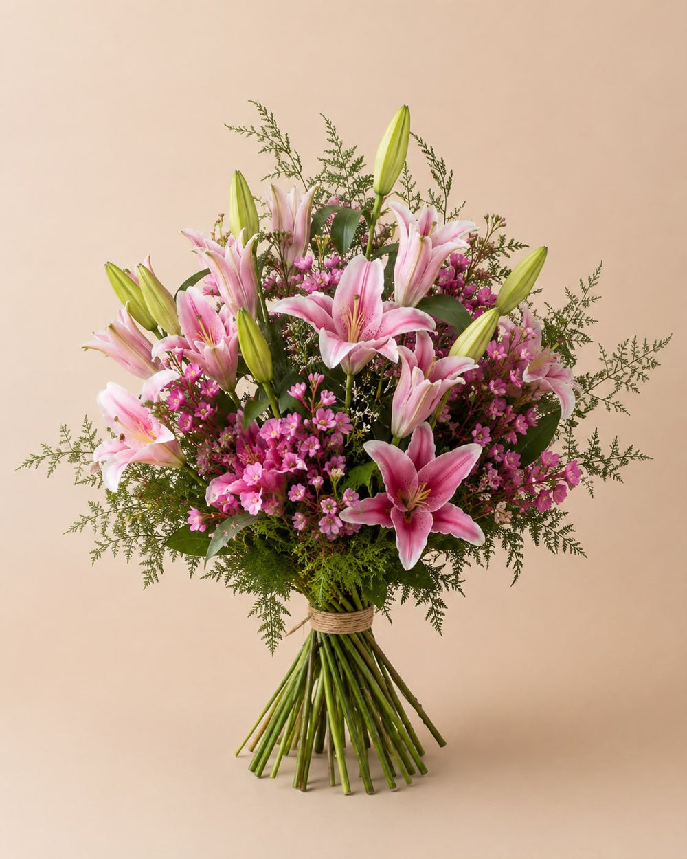 Pembe Lilyum Buketi - Standart